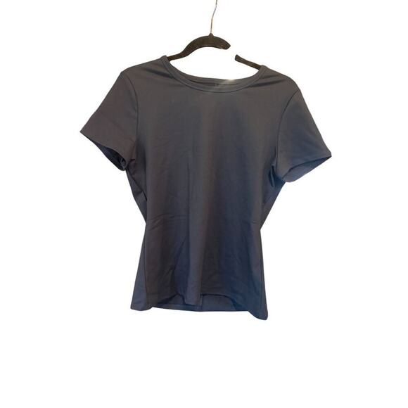 525 Short Sleeve Crew Neck Fitted T-Shirt Nylon Spandex Blend Black Size Large - Picture 2 of 8